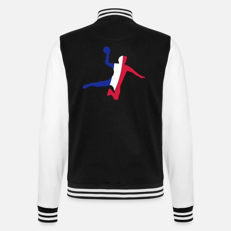 handball frankreich - College-Sweatjacke - Schwarz/Weiß