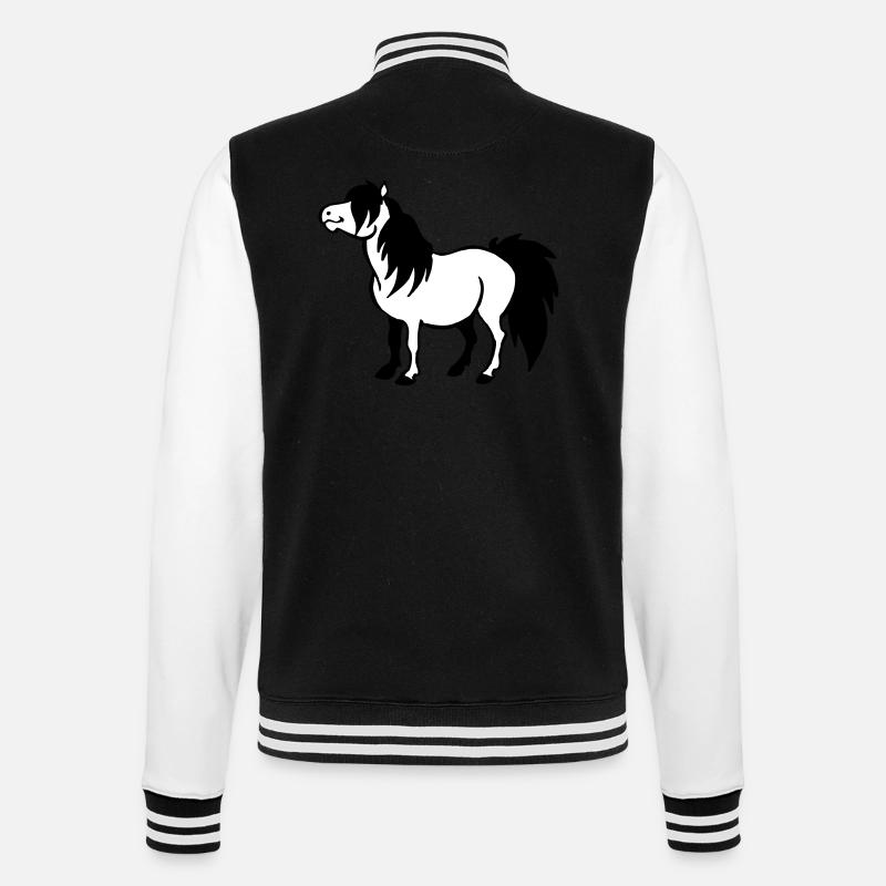 Pony - College-Sweatjacke - Schwarz/Weiß