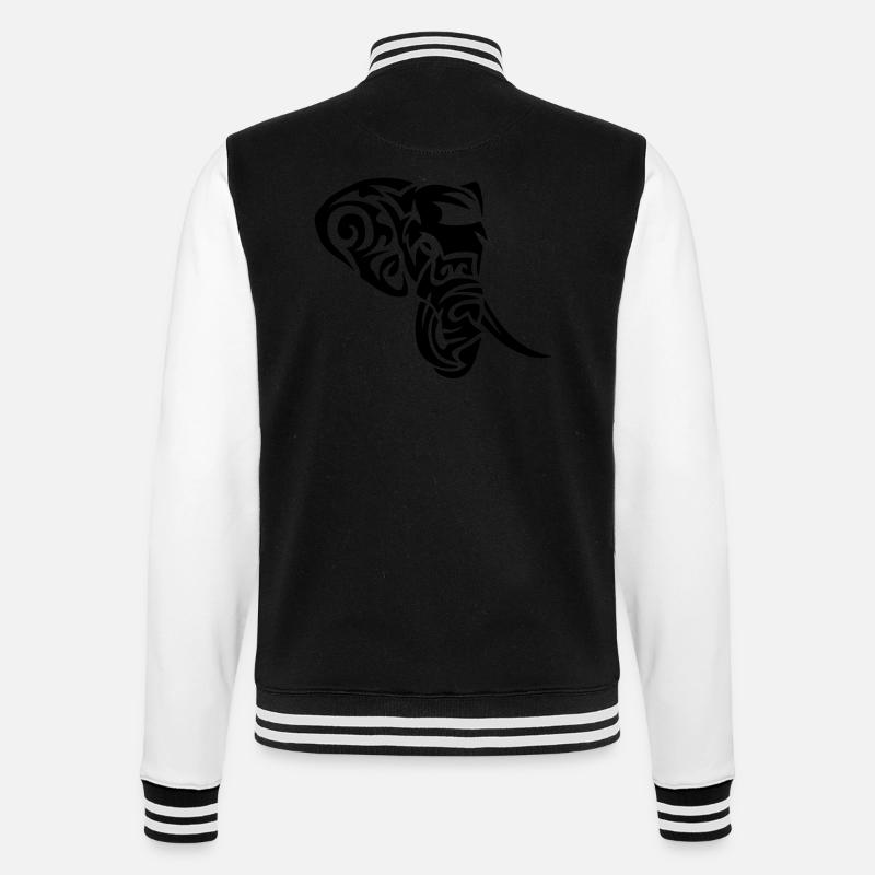 Stammes-Elefant elefant 402 - College-Sweatjacke - Schwarz/Weiß