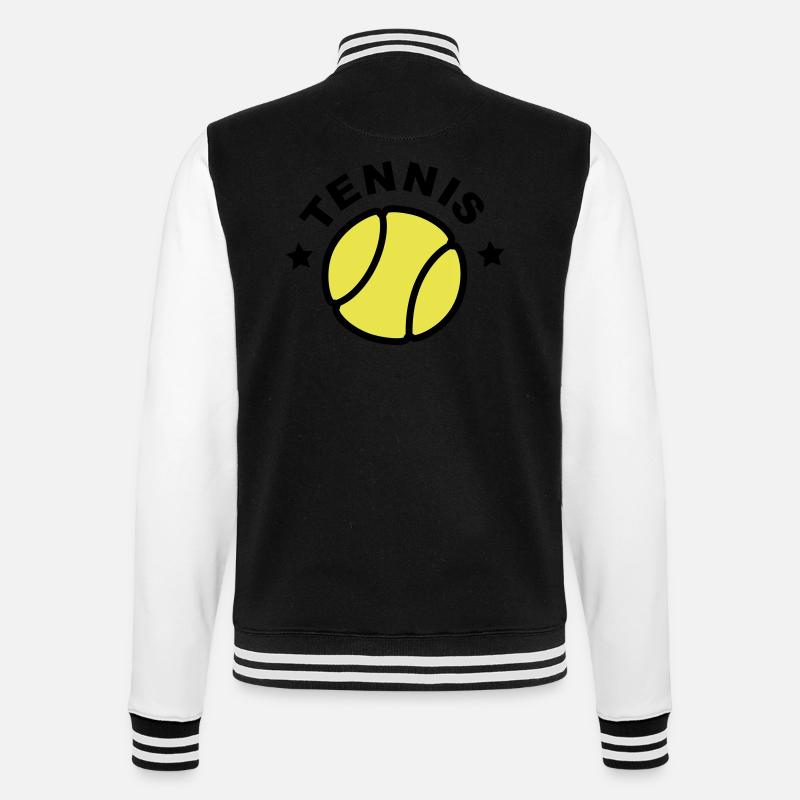 tennis - College-Sweatjacke - Schwarz/Weiß