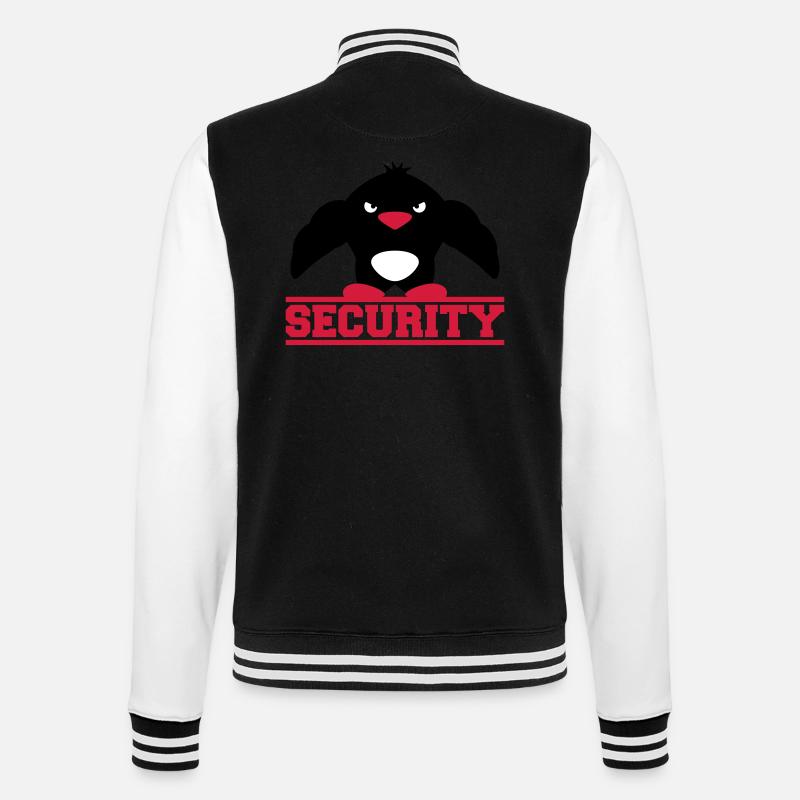 Security Muscle Penguin - College-Sweatjacke - Schwarz/Weiß