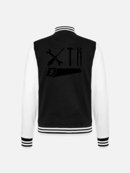 Tools - College Sweat Jacket - black/white
