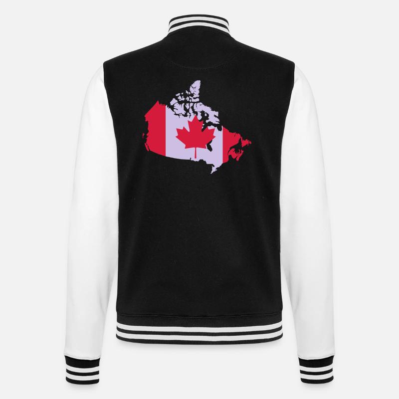 Kanada, Canada - College-Sweatjacke - Schwarz/Weiß