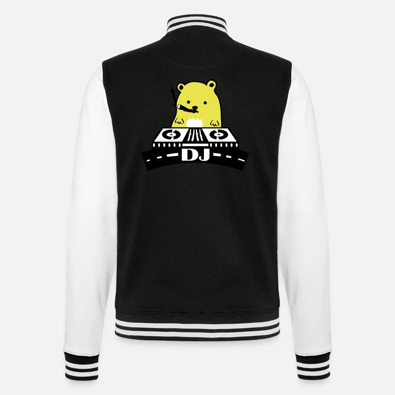 hamster_dj - College Sweat Jacket - black/white