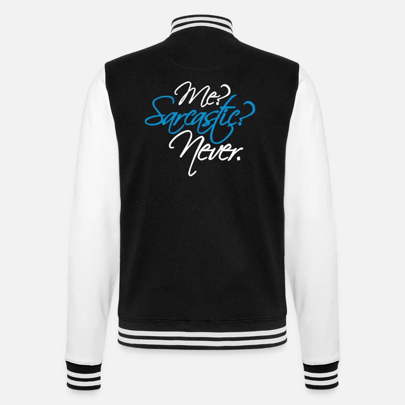 moi sarcastique ne cite jamais - Veste Teddy - noir/blanc