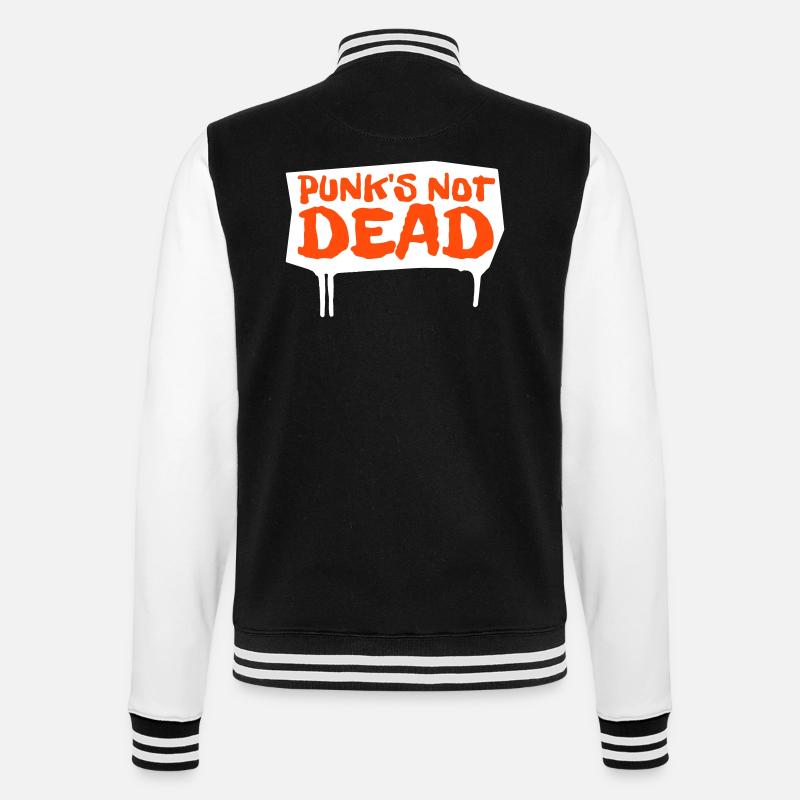 punks not dead | red-edition - College Sweat Jacket - black/white