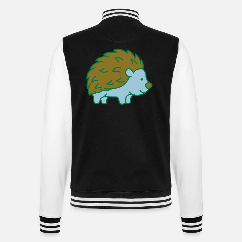 hérisson - Veste Teddy - noir/blanc