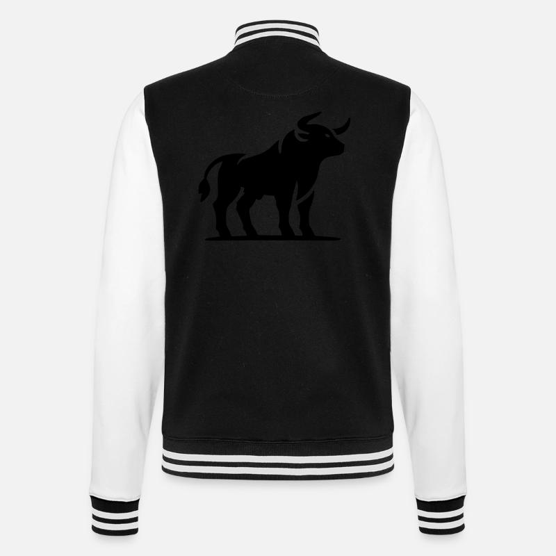 stier tier - College-Sweatjacke - Schwarz/Weiß