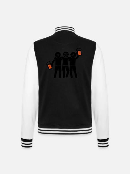 Party Team Beer Group - College Sweat Jacket - black/white