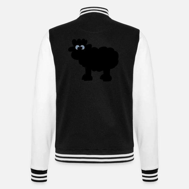 sheepblack - College-Sweatjacke - Schwarz/Weiß