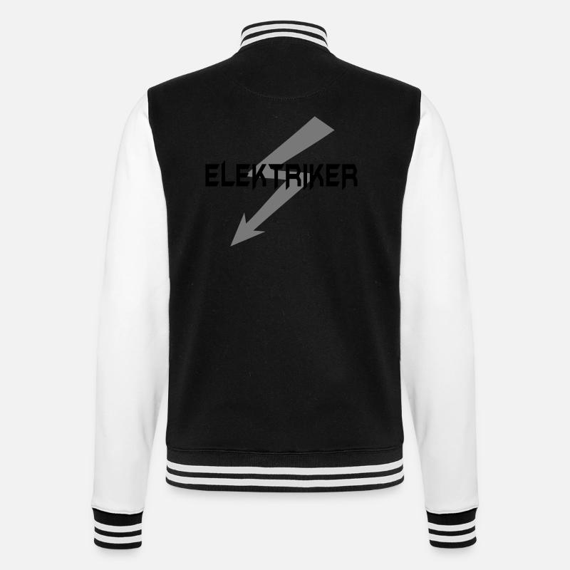 Elektriker - Veste Teddy - noir/blanc