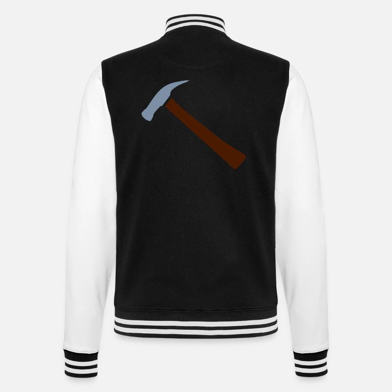 Hammer, tool, tools - College Sweat Jacket - black/white