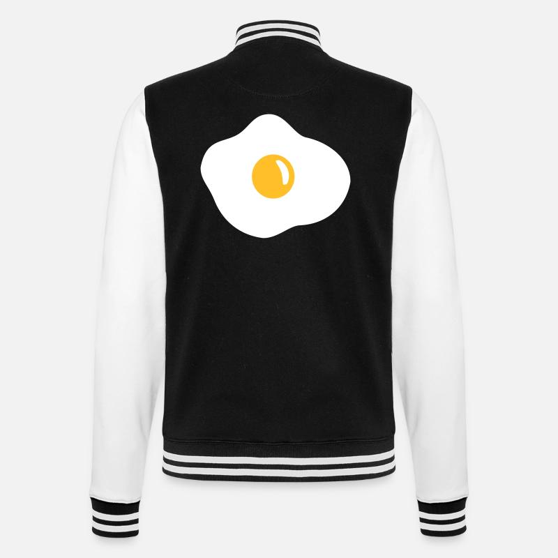 Fried egg - College Sweat Jacket - black/white