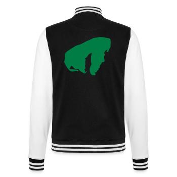 Poel - College-Sweatjacke - Schwarz/Weiß - Hinten - Marisol (170cm)