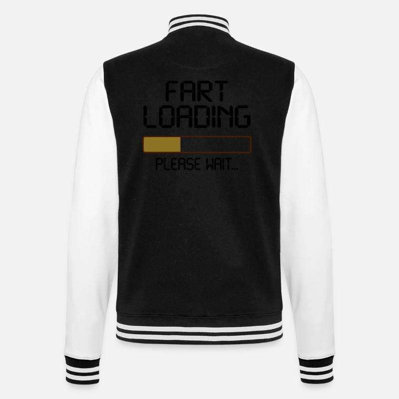 fart loading - College Sweat Jacket - black/white