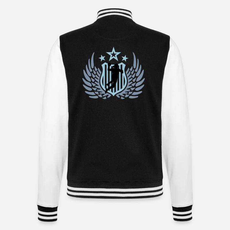 handballerin_f_3c - College Sweat Jacket - black/white