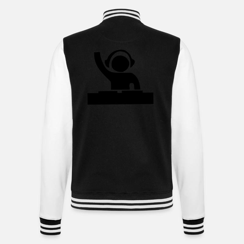 Dj - College-Sweatjacke - Schwarz/Weiß