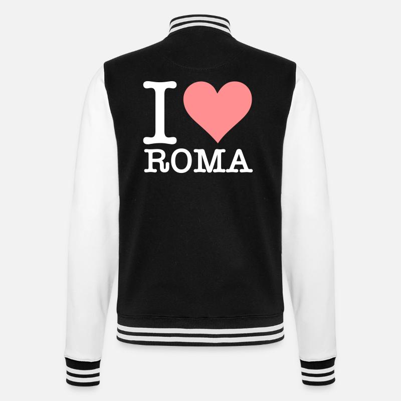 Ich liebe Rom - College-Sweatjacke - Schwarz/Weiß