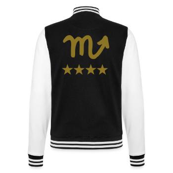Skorpion - Sternzeichen - College-Sweatjacke - Schwarz/Weiß - Hinten - Marisol (170cm)