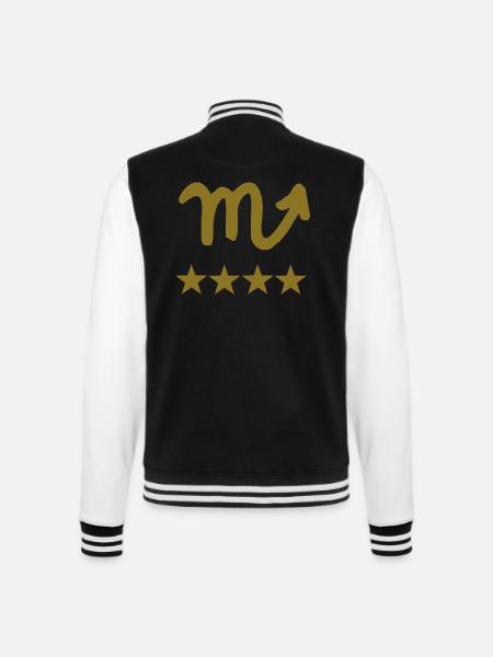 Skorpion - Sternzeichen - College-Sweatjacke - Schwarz/Weiß