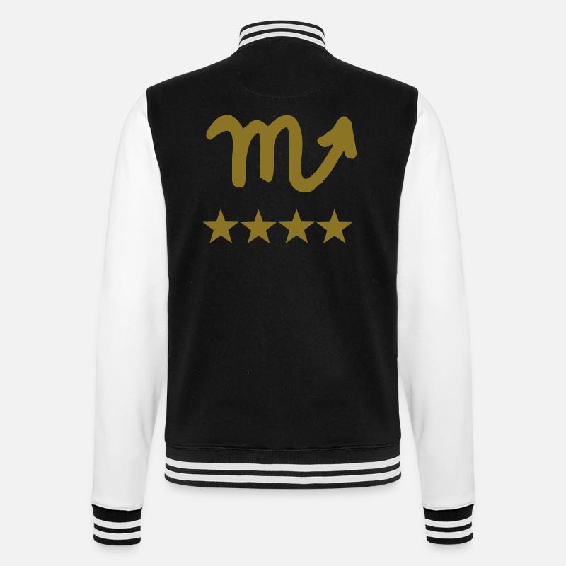 Skorpion - Sternzeichen - College-Sweatjacke - Schwarz/Weiß
