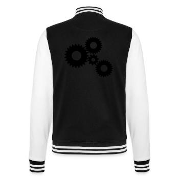 Zahnräder/Getriebe/Gear - College-Sweatjacke - Schwarz/Weiß - Hinten - Marisol (170cm)