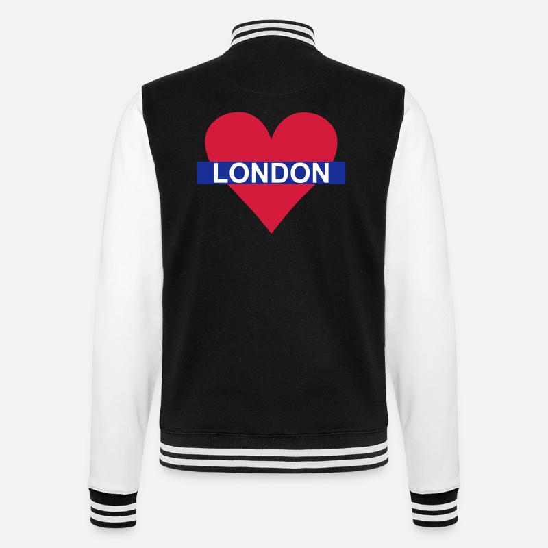 Love London - Underground - College Sweat Jacket - black/white