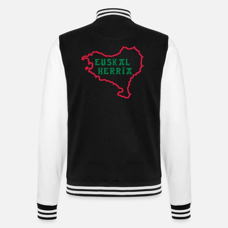 Pays Basque - Euskal Herria - Veste Teddy - noir/blanc