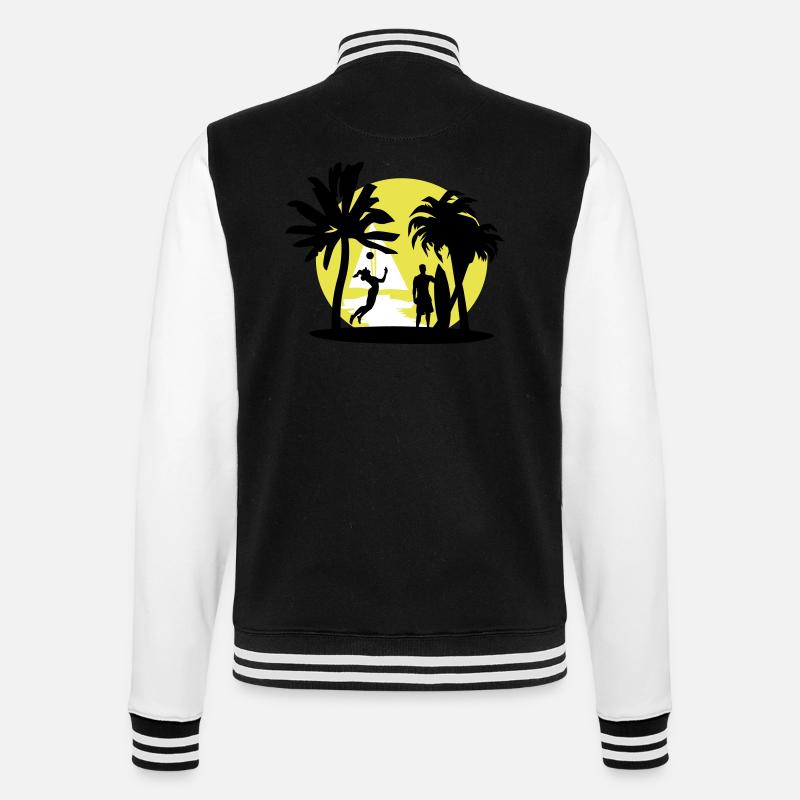 Beach, summer, sun - College Sweat Jacket - black/white