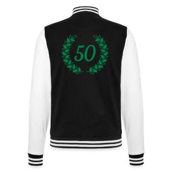 Kranz Geburtstag - College-Sweatjacke - Schwarz/Weiß - Hinten - Marisol (170cm)