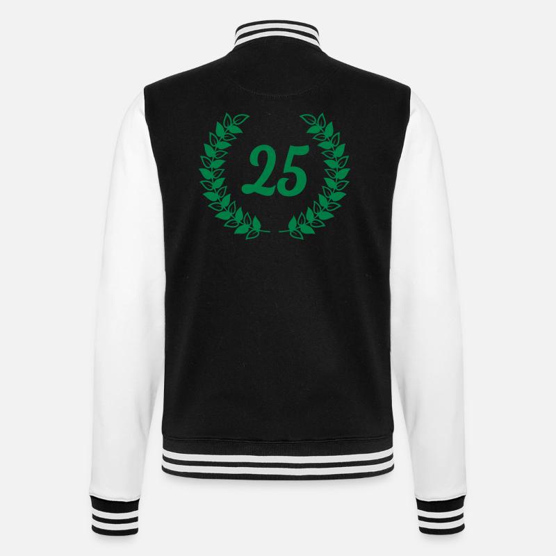 birthday anniversaire 25 vingt cinq - Veste Teddy - noir/blanc