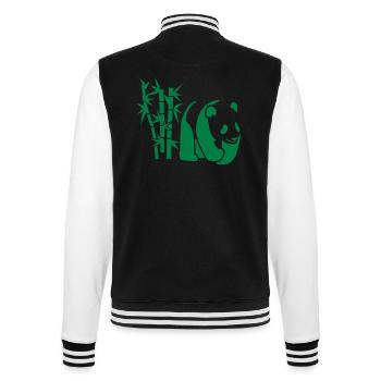 Panda - College-Sweatjacke - Schwarz/Weiß - Hinten - Marisol (170cm)