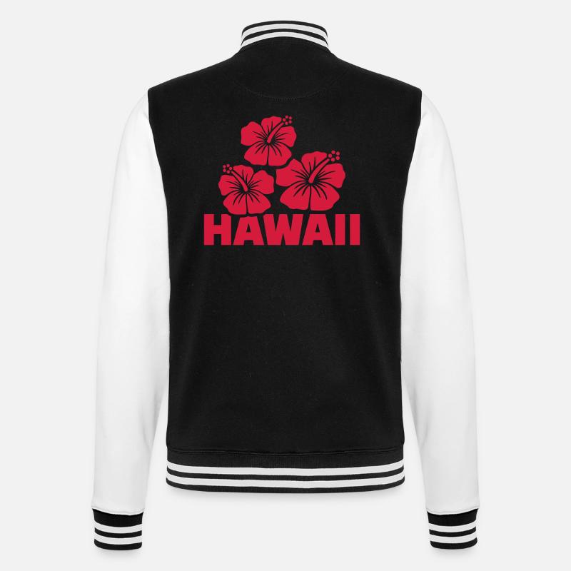 Hawaii - College-Sweatjacke - Schwarz/Weiß
