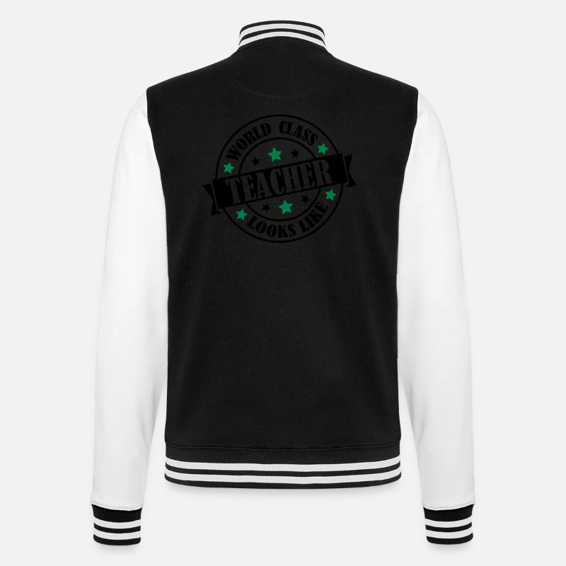 world_class_teacher_2 - College Sweat Jacket - black/white