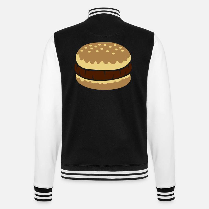 Favourite dish Cheeseburger Comic - College Sweat Jacket - black/white