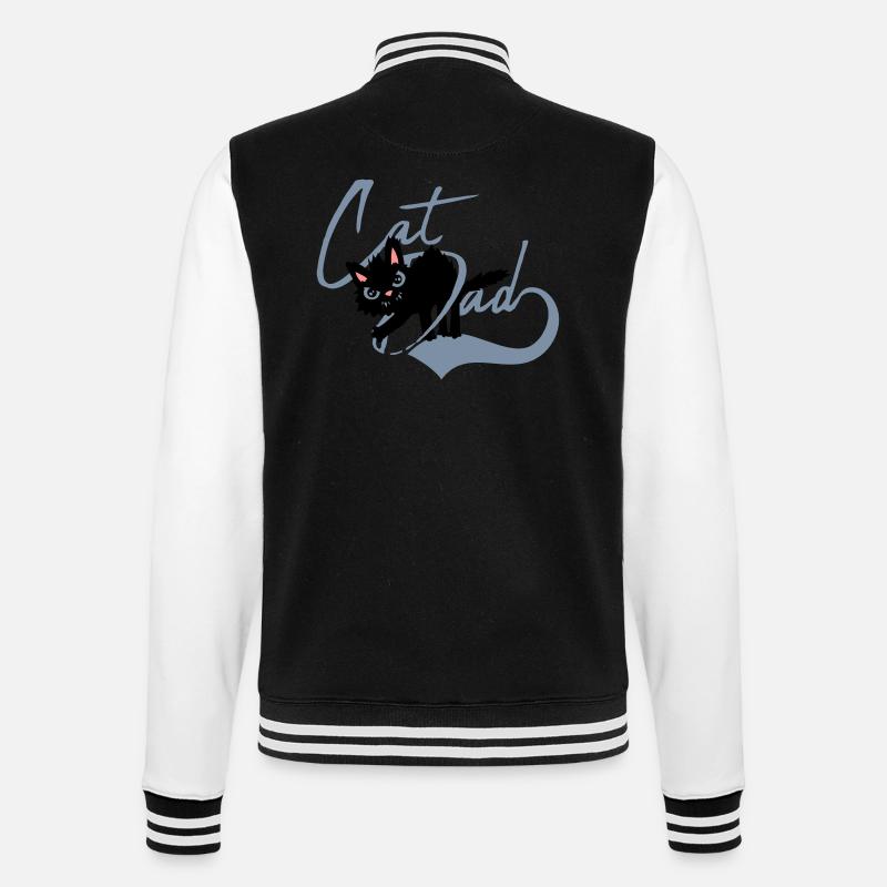Chat Papa cool Design - Veste Teddy - noir/blanc