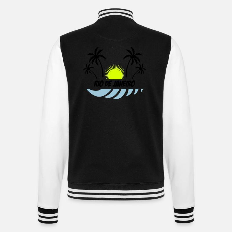 Rio de Janeiro - College-Sweatjacke - Schwarz/Weiß