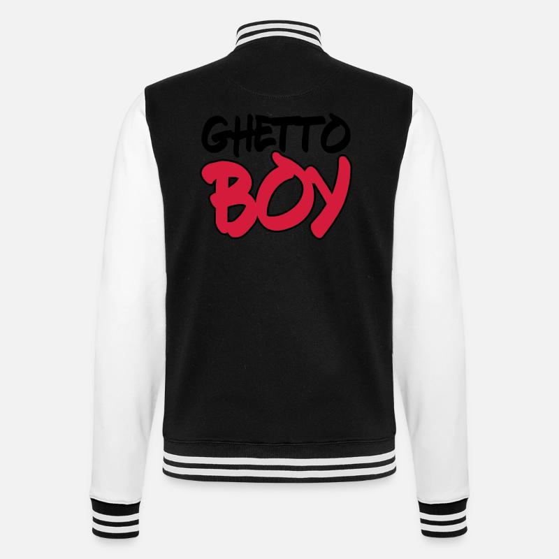 ghetto boy 2 - College-Sweatjacke - Schwarz/Weiß