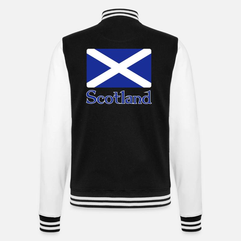 Drapeau de l’Écosse avec texte - Veste Teddy - noir/blanc