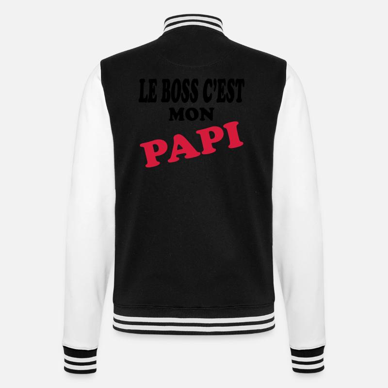 Opa - College-Sweatjacke - Schwarz/Weiß