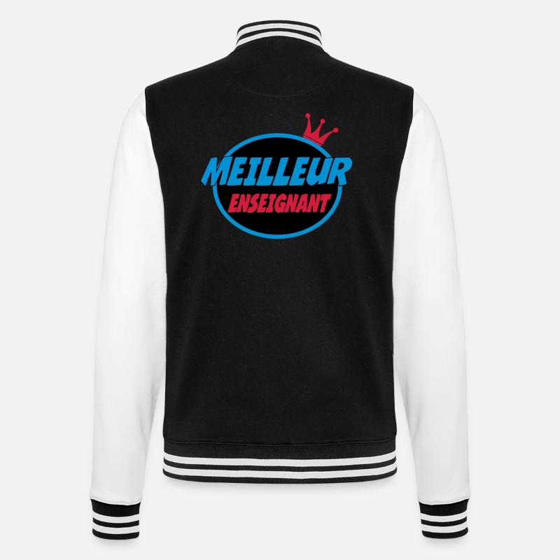 MEILLEUR ENSEIGNANT - Veste Teddy - noir/blanc