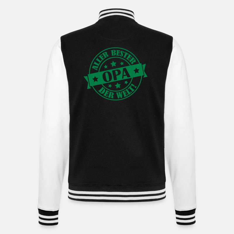 allerbester opa - College-Sweatjacke - Schwarz/Weiß