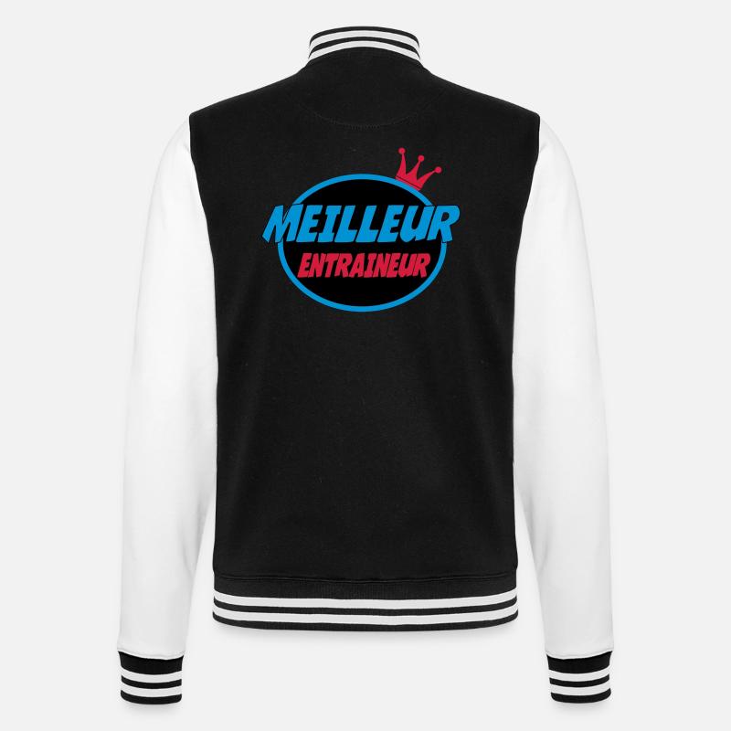 BESTER COACH - College-Sweatjacke - Schwarz/Weiß