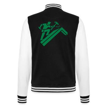 roofer - College Sweat Jacket - black/white - Back - Marisol (170cm)