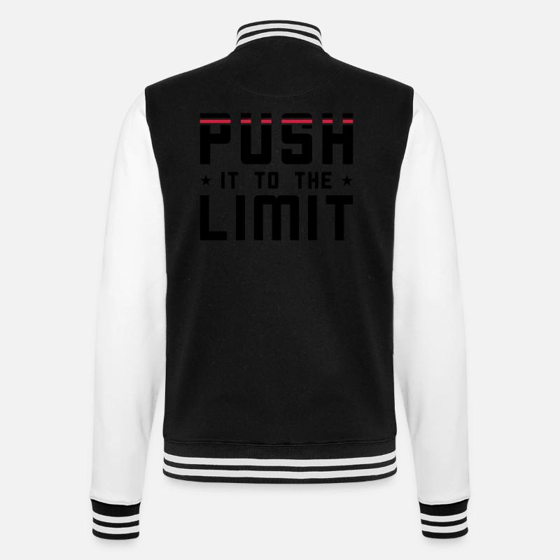 Push it to the limit - College-Sweatjacke - Schwarz/Weiß