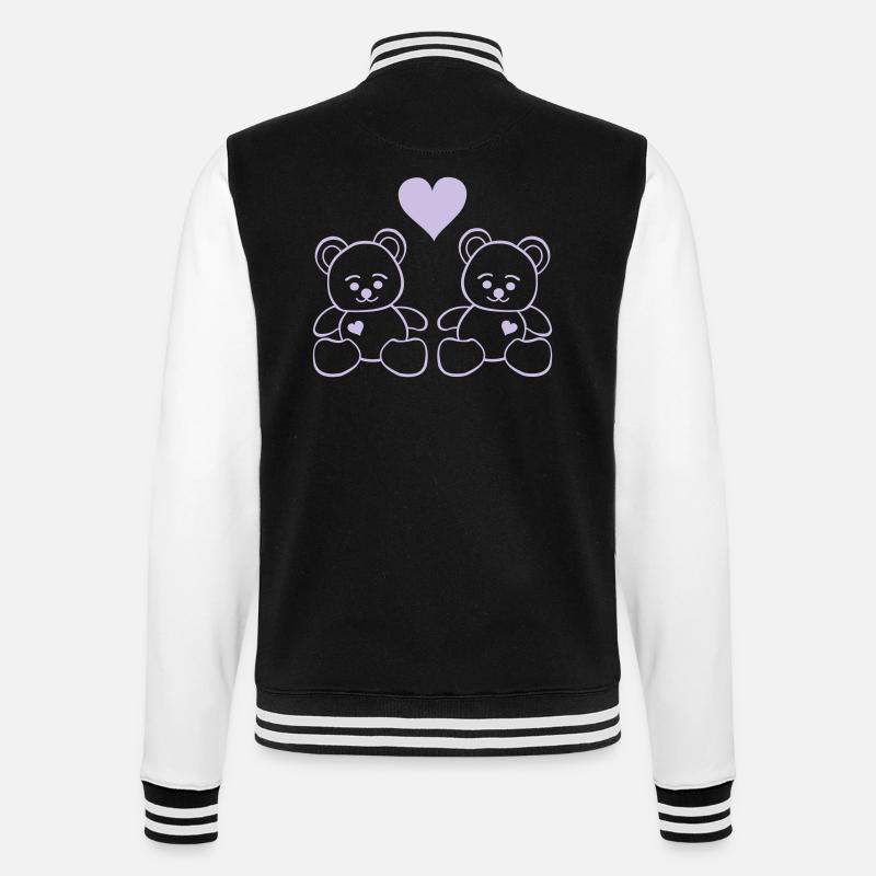 Amour en peluche - Veste Teddy - noir/blanc