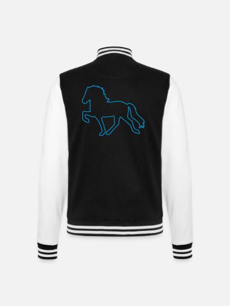 Tölter Outline - College-Sweatjacke - Schwarz/Weiß