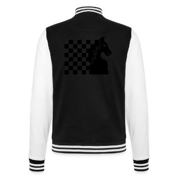 schach_pferd_b_1c - Veste Teddy - noir/blanc - Dos - Marisol (170cm)