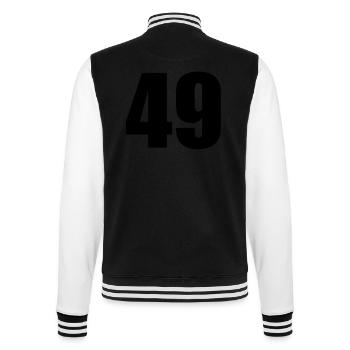 49 - College Sweat Jacket - black/white - Back - Marisol (170cm)