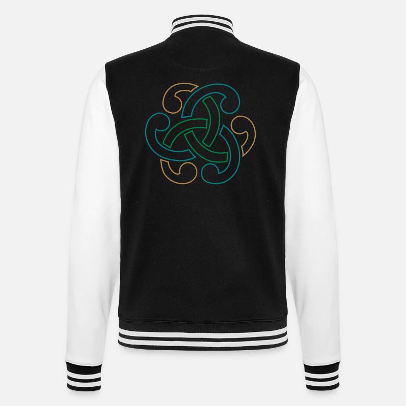 Keltischer Knoten - College-Sweatjacke - Schwarz/Weiß